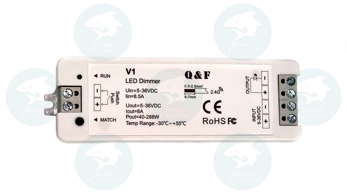 Приемник для диммера Q&F 1-зона 8А V1 12/24V (для RT1, RS1, RT8, R1-1) 2436 - фото 5793