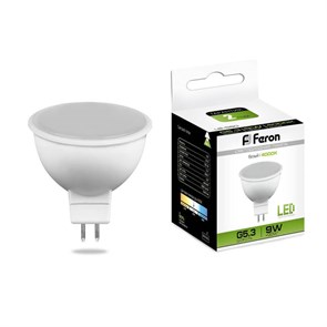 Лампа светодиодная Feron MR16 GU10 9W 4000K Грибок матовая LB-560 25843 2736